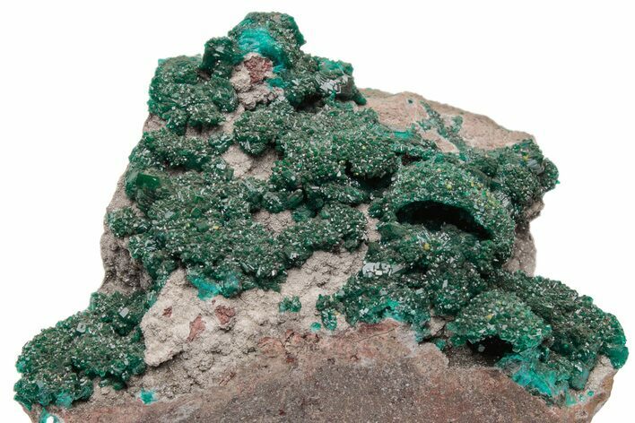 Dark Green Dioptase Crystal Cluster - Congo #111562